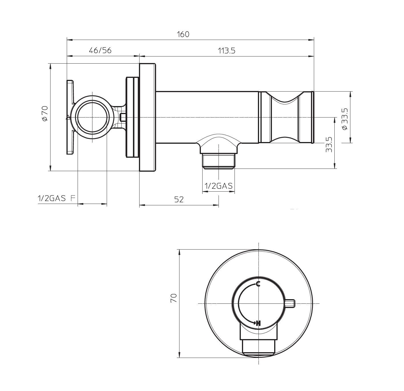 Гигиенический комплект BOSSINI PALOMA FLAT E37015B.030 160 мм х 70 мм х 125 мм, со смесителем, лейкой и шлангом, Хром