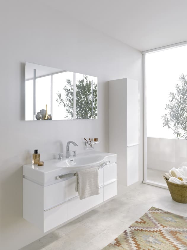 Тумба под раковину  Laufen  Case for Palace   4.0135.1.075.463.1    150 см, 1 ящик, 2 дверцы, белый матовый,  для 8.1170.6, 81270.6 