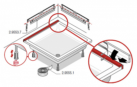 РАСПРОДАЖА Шумоизоляция  для ванн и поддонов  Laufen    2.9555.1.000.000.1,  лента  3,3 м