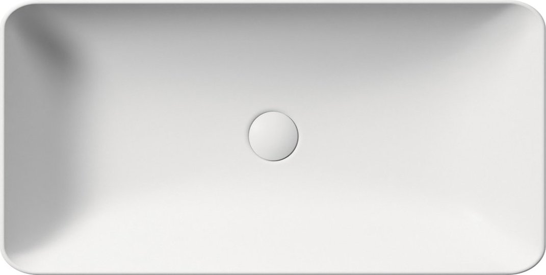 Раковина накладная GSI NUBES 904009 800х400 мм, без отверстия под смеситель, без перелива, цвет Белый матовый