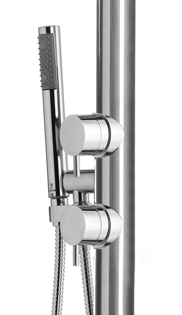 Душевая колонна Bossini Outdoor/Indoor Columns Pool Floor Rubinetti L00359 из нержавеющей стали