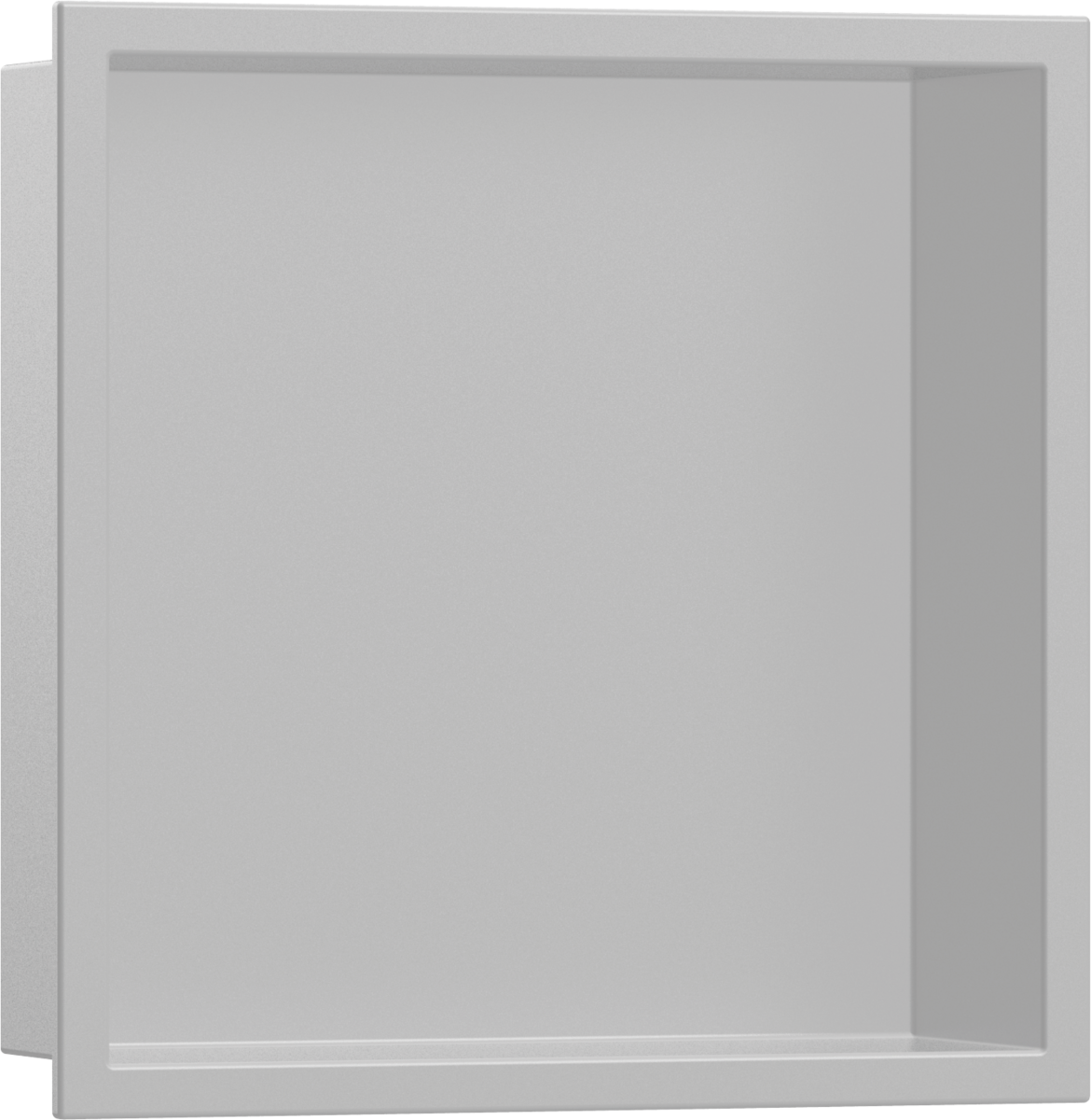Настенный короб HANSGROHE XtraStoris Original 56061800 с интегрированной рамой 300 мм х 300 мм х 100 мм, полированная сталь