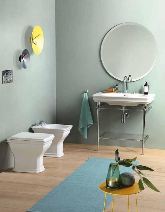 Биде напольное ARTCERAM CIVITAS CIB002 01 00 360 мм х 540 мм, с отверстием под смеситель, с переливом, с креплением, белое глянцевое