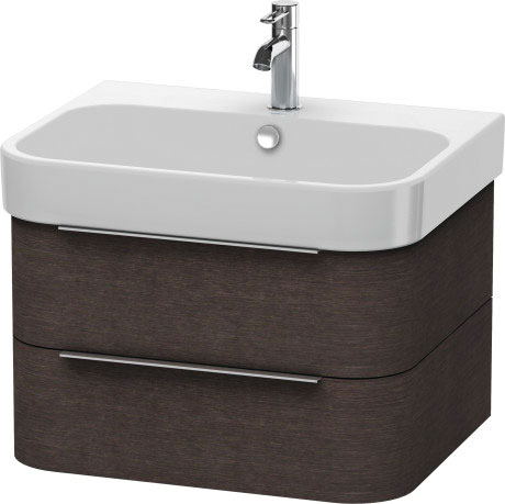 Тумба подвесная под раковину Duravit Happy D.2 H2636407272 дуб темный брашированный