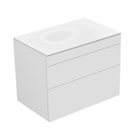 Тумба подвесная под раковину KEUCO EDITION 11 31541 380000 с двумя фронтальными выдвижными ящиками, корпус/фасад структурный лак, белая
