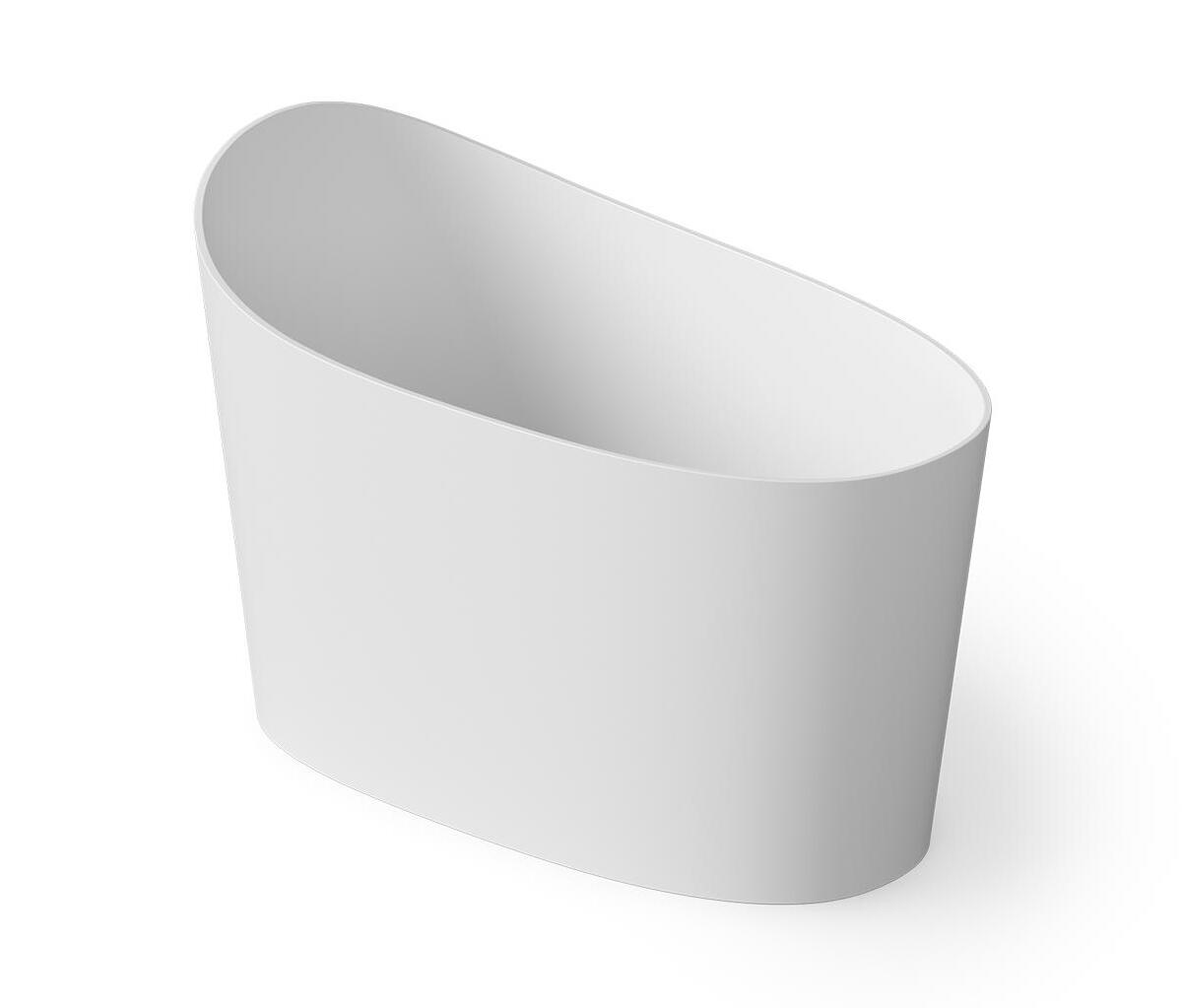 Ванна овальная отдельностоящая из композита DEA DESIGN Single DD8700 1300 18, размер 1300 мм х 700 мм х 850 мм, с сифоном и донным клапаном, цвет Белый матовый White №18