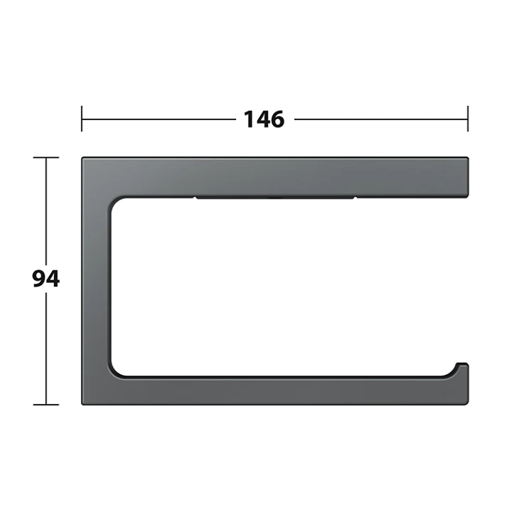 Держатель туалетной бумаги KEUCO EDITION 11 11162 130000 Чёрный шлифованный хром