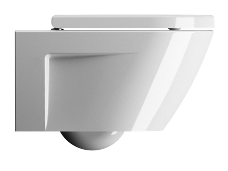 Унитаз подвесной безободковый GSI NORM 861511 360 мм х 550 мм, без крепления, белый глянцевый