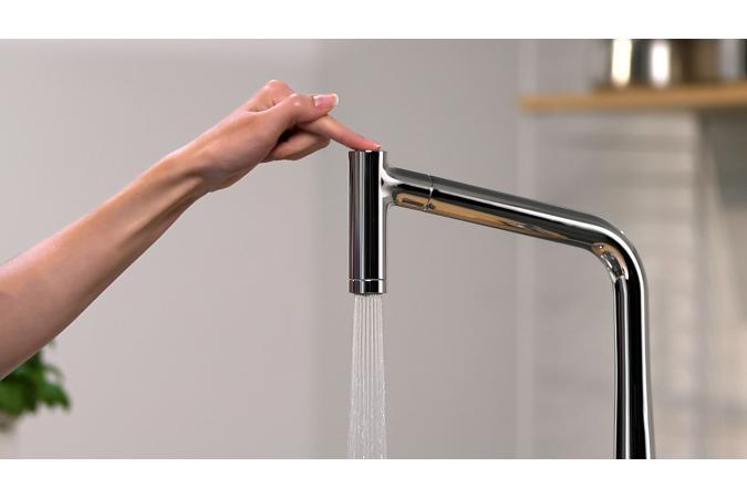 Смеситель Hansgrohe Metris 14820000 для кухонной мойки с вытяжным душем