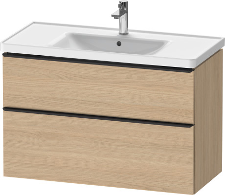 Тумба подвесная под раковину DURAVIT D-Neo DE435603030 984 мм х 452 мм, с выдвижным ящиком и выдвижным отделением, натуральный дуб