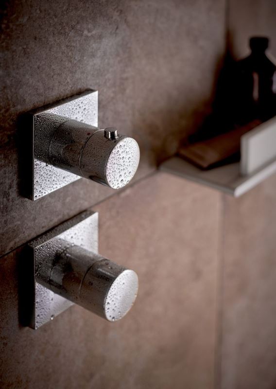 Наружная часть переключателя на 2 потребителя KEUCO IXMO  59556 370002 с рукояткой IXMO Pure, с квадратной розеткой, чёрный матовый