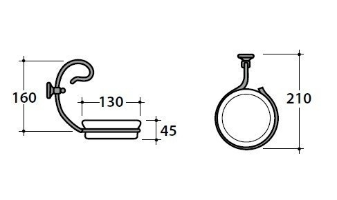 Мыльница с держателем GLOBO PAESTUM PA039 белый/состаренный металл (изедлие снято с производства)