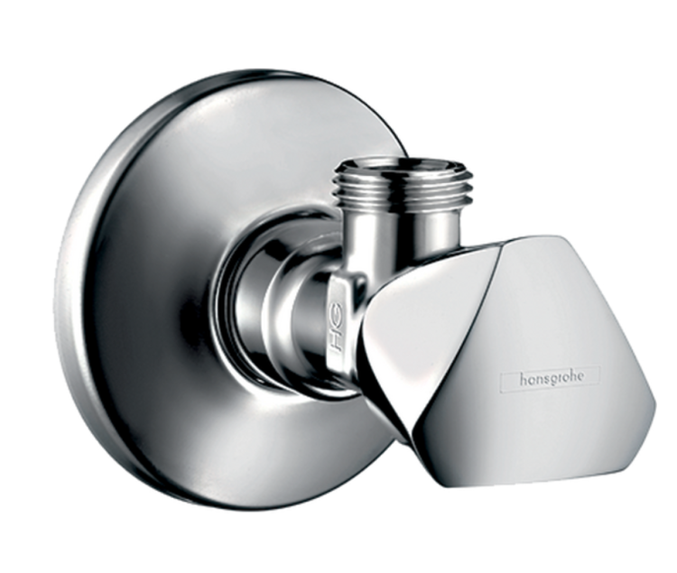 Угловой вентил с рукояткой E HANSGROHE 13902000 цвет Хром