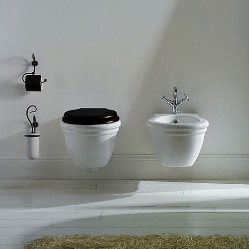 Унитаз подвесной GLOBO PAESTUM PAS03BI 570 мм х 380 мм, с креплением, белый глянцевый