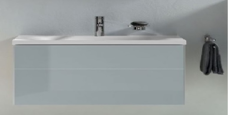 Тумба под умывальник Keuco Royal Reflex  34080 130000 корпус матовый лак/фасад стекло титан