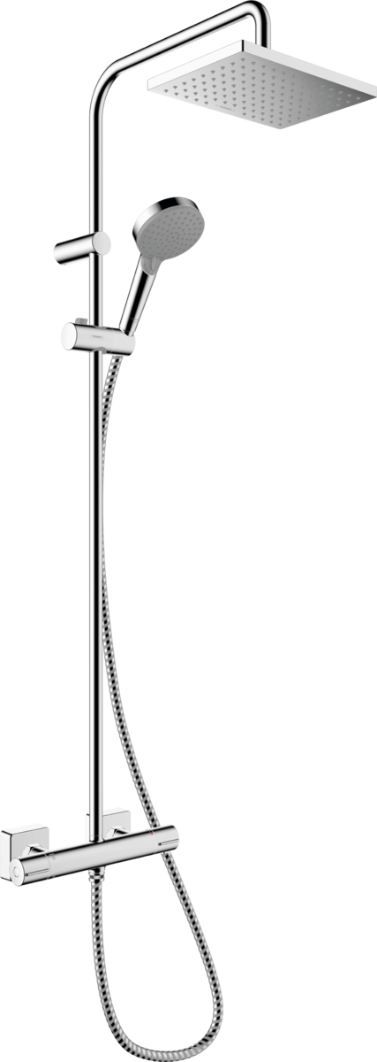 Душевая система HANSGROHE Vernis Shape Showerpipe 230 1jet 26097000 с термостатом, с EcoSmart, хром