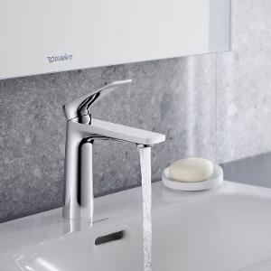 Смеситель однорычажный для раковины DURAVIT TULUM М TU1020002010 165 мм, без донного клапана, длина излива 135 мм, хром