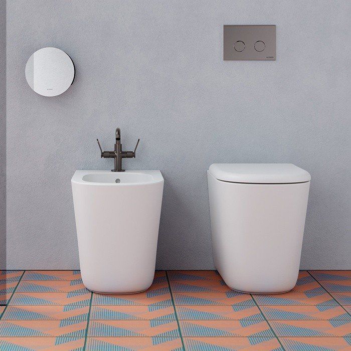 Унитаз приставной безободковый GLOBO Lalita LT001BI 540х360х430мм, цвет Белый глянцевый