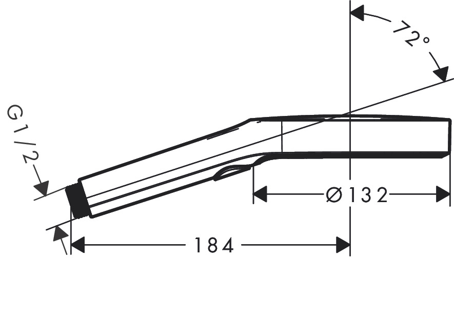 Ручной душ HANSGROHE Rainfinity 26865340 130 3 jet, с EcoSmart, цвет Шлифованный чёрный хром