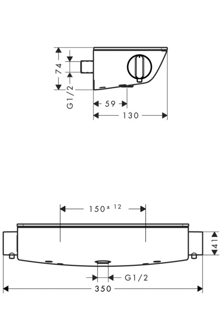 Смеситель для душа с термостатом Hansgrohe Ecostat Select 13161400 хром
