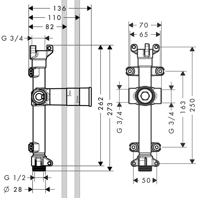 Излив для ванны с ливневым потоком AXOR Starck ShowerCollection 10941180 