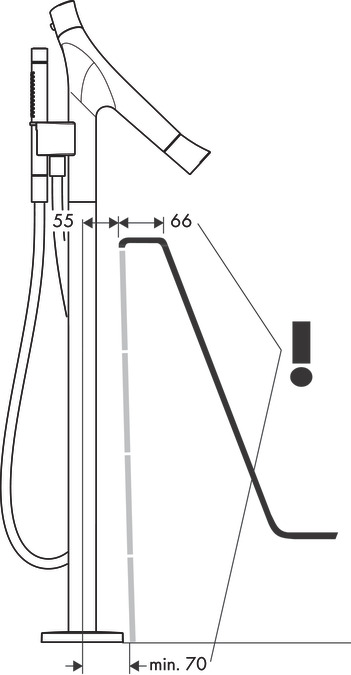 Смеситель для ванны  с термостатом AXOR Starck Organic 12016000 Хром