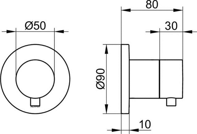 Запорный вентиль Keuco IXMO 59541 011001 с рукояткой IXMO Comfort хром