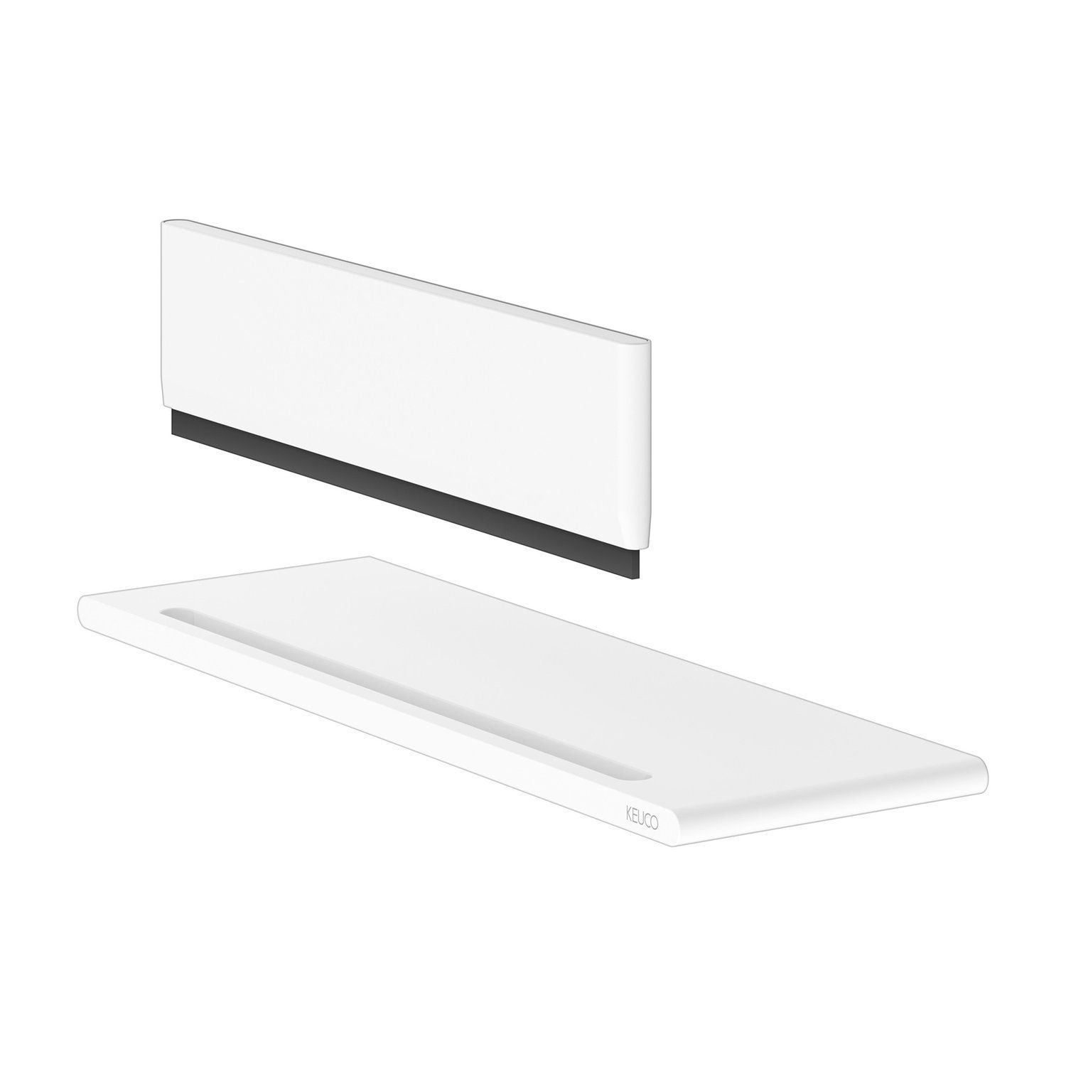 Полочка для душа KEUCO AVENO 14659 510000 со встроенным стеклоочистителем, с клеевым комплектом, цвет Белый матовый