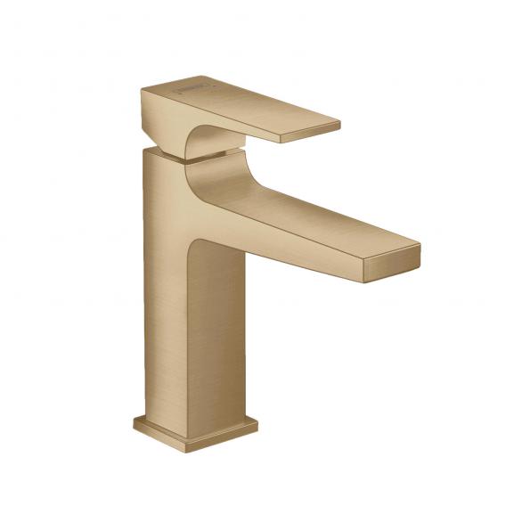 Смеситель для маленькой раковины Hansgrohe Metropol 32507140  со сливным донным клапаном Push-Open, бронза шлифованная