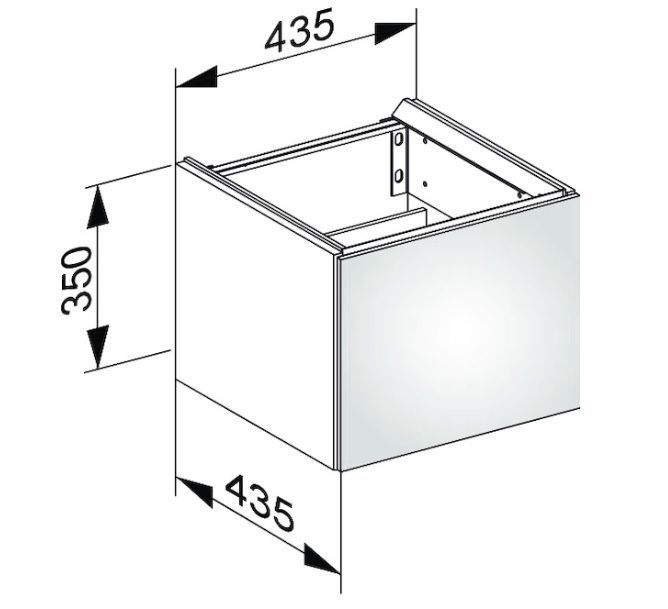 Тумба под умывальник Keuco Edition 11  31198 380001 корпус/фасад структурный лак белый