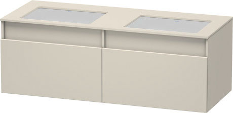 Тумбочка подвесная под раковину Duravit DuraStyle DS6886B9191 с двумя выдвижными ящиками, серо-коричневый (изделие снято с производства)