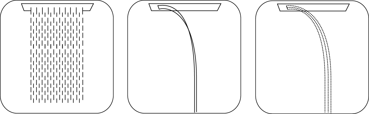 Верхний душ Bossini Dream 3 режима H38907 Хром, с RGB хромотерапией