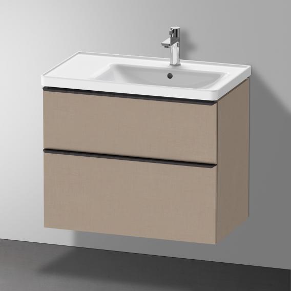 Тумба подвесная под раковину DURAVIT D-Neo DE435807575 784 мм х 452 мм, с выдвижным ящиком и выдвижным отделением, лён