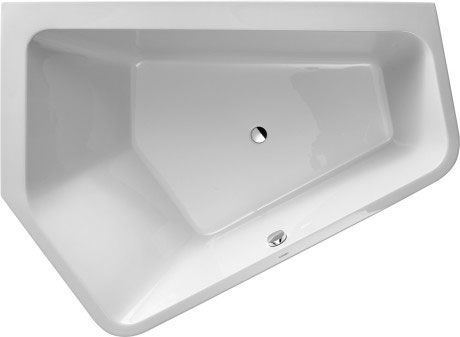 Акриловая ванна Duravit Paiova 5 700396000000000 1900 х 1400 c двумя разными наклонами спинки, с бесшовной акриловой панелью и рамой, угловая, белая