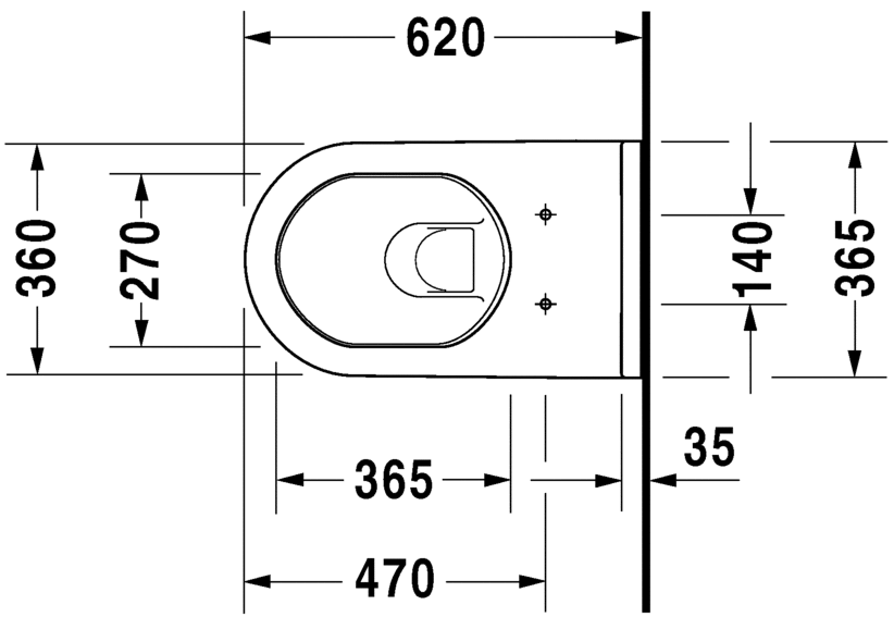 Подвесной унитаз Duravit Starck 3 2226090000 62 см белый