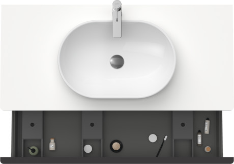 Тумба подвесная под раковину DURAVIT D-Neo DE494901818 1200 мм х 550 мм, с 1 выдвижным ящиком и консолью, белый матовый
