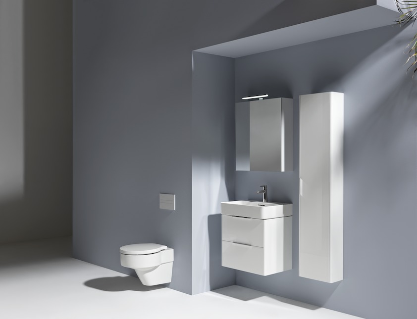 Тумба подвесная Laufen  Base for pro S 4.0223.2.110.260.1    57 см, под раковину  Pro S  8.1096.3, 2 ящика, цвет белый матовый