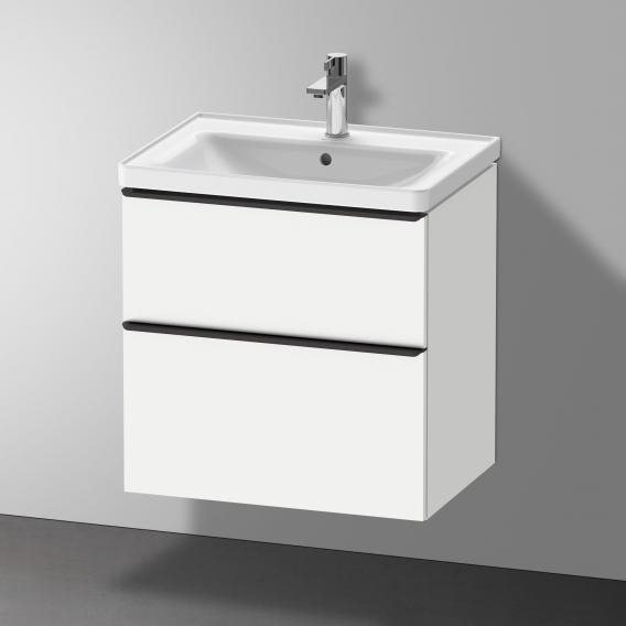 Тумба подвесная под раковину DURAVIT D-Neo DE435401818 634 мм х 452 мм, с выдвижным ящиком и выдвижным отделением, белый матовый