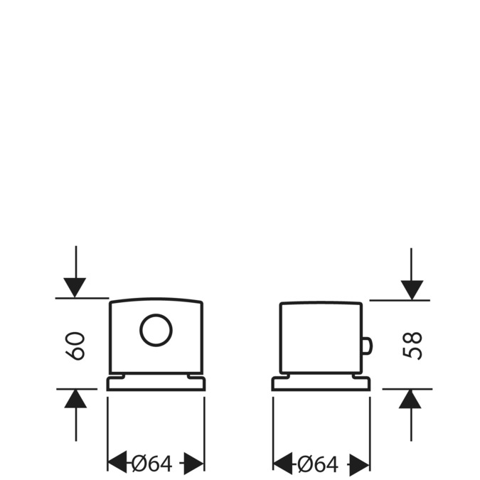 Термостат на край ванны AXOR Uno 38480000 на 2 отверстия, монтаж на плитку хром