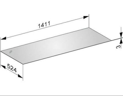 Декоративная верхняя крышка из кристаллина для боковой тумбы KEUCO EDITION 11 31326 279001 Белый матовый