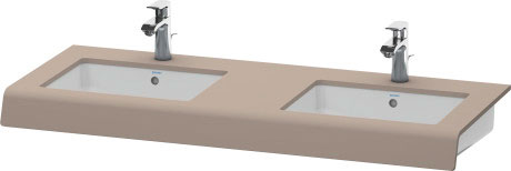 Консоль Duravit DuraStyle DS829C 43 с двумя вырезами, базальт матовый 