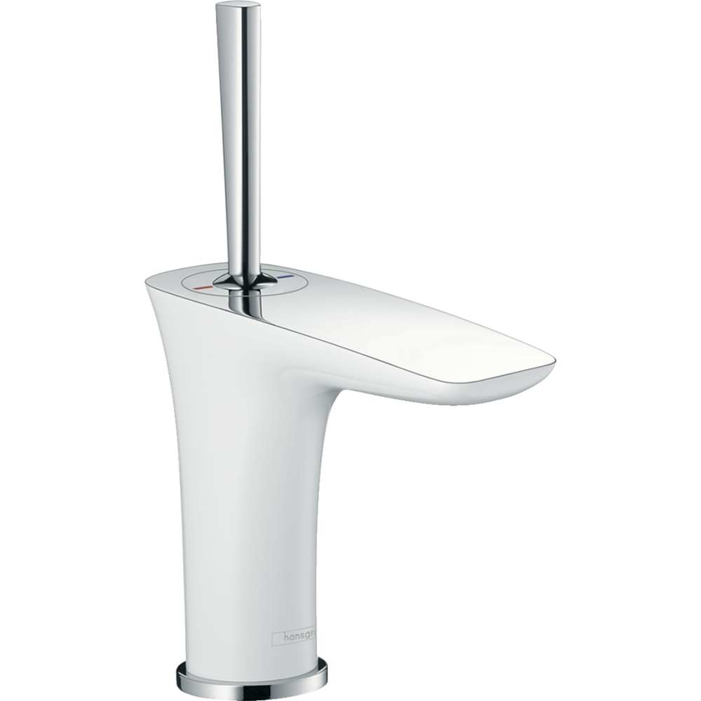 Смеситель для маленькой раковины Hansgrohe PuraVida 15075400 белый/хром