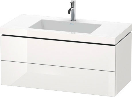 Тумба подвесная с раковиной Duravit L-Cube LC6928O2222 белый глянцевый