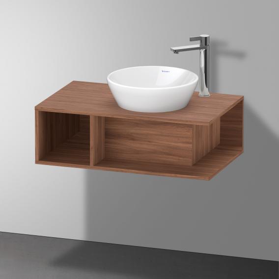 Тумба подвесная под раковину DURAVIT D-Neo DE493807979 800 мм х 480 мм, с консолью, с открытой полкой слева, орех натуральный