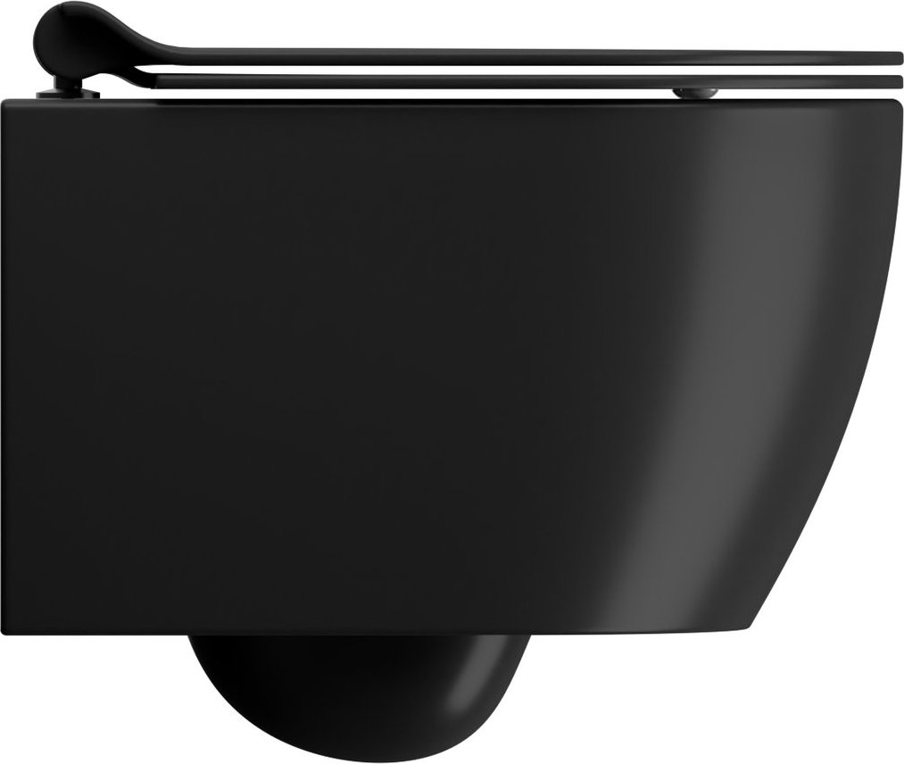Унитаз подвесной безободковый GSI PURA 8802FR226 460 мм х 350 мм, с Swirlflush, с крепежом, цвет Чёрный матовый Ardesia (артикул без крепежа 880226)