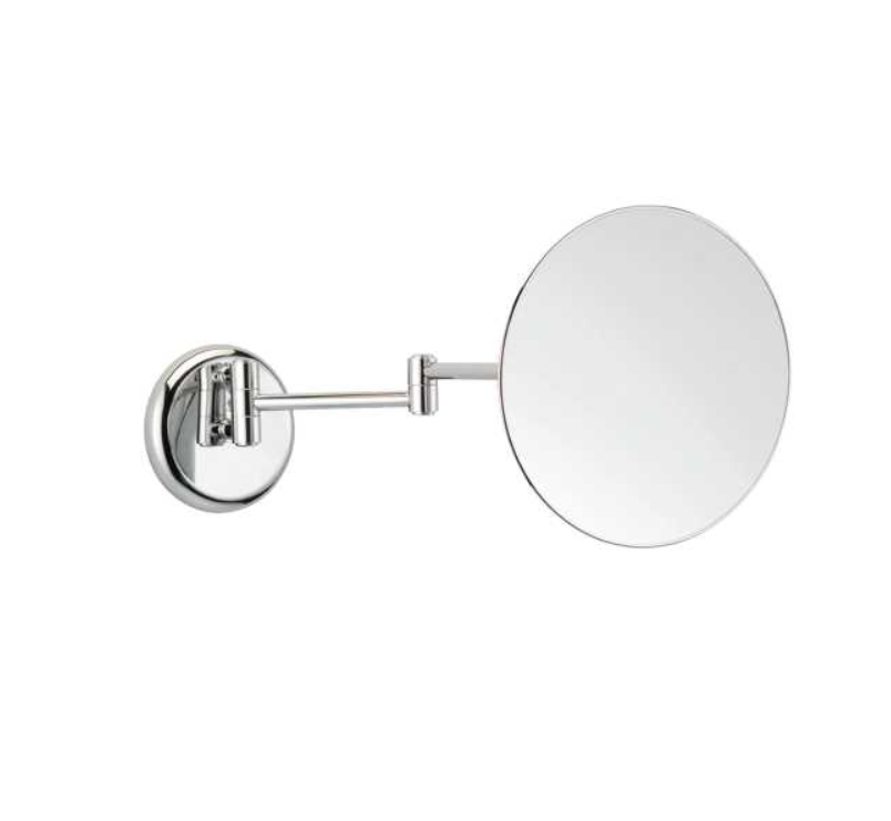 Зеркало косметическое настенное с увеличением BOSSINI QUADRO V50010.075 цвет Матовая нержавеющая сталь