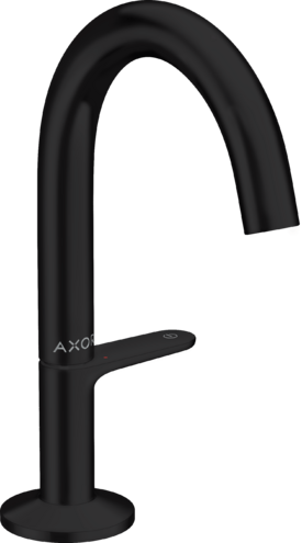 Смеситель для раковины AXOR One Select 48010670 140 мм, со сливным клапаном Push-Open, чёрный матовый