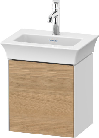 Тумба подвесная правая DURAVIT White Tulip WT4240RH585 298 мм х 384 мм, с одной дверцей, белый глянцевый/дуб натуральный