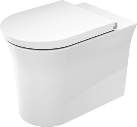 Унитаз напольный приставной Duravit White Tulip 2001090000 370 мм х 580 мм, с вертикальным смывом,  с HygieneFlush, без смывного края, с креплением, белый