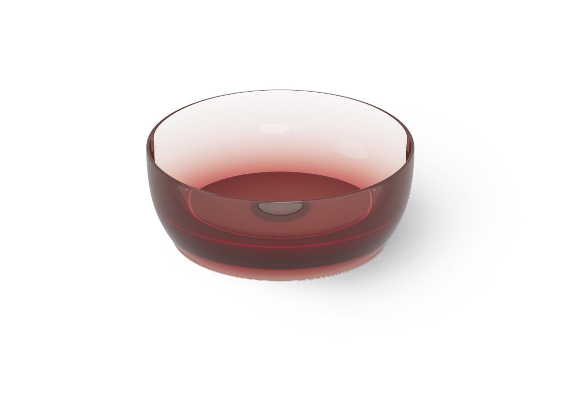 Раковина накладная DEA DESIGN  Countertop basin  DD9093 400 R5    d400хh140 мм, из полимера Glasstech, д/клапан хром, pomegranate R5